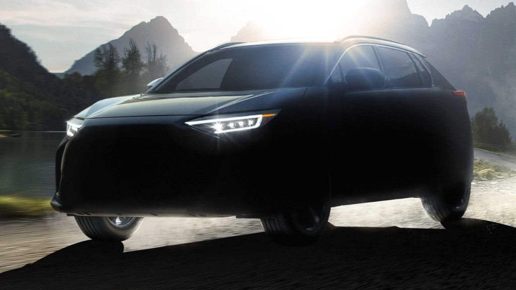 Teaser for Subaru Solterra electric crossover due in mid-2022
