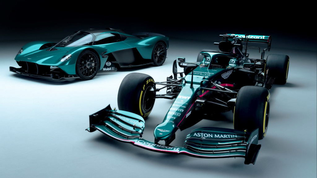 Aston Martin Valkyrie and 2021 Formula One car