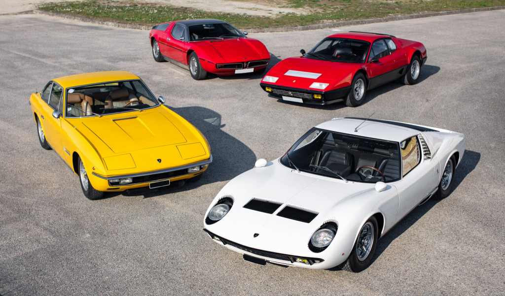 Lamborghini Miura (white) is coming out of a collection