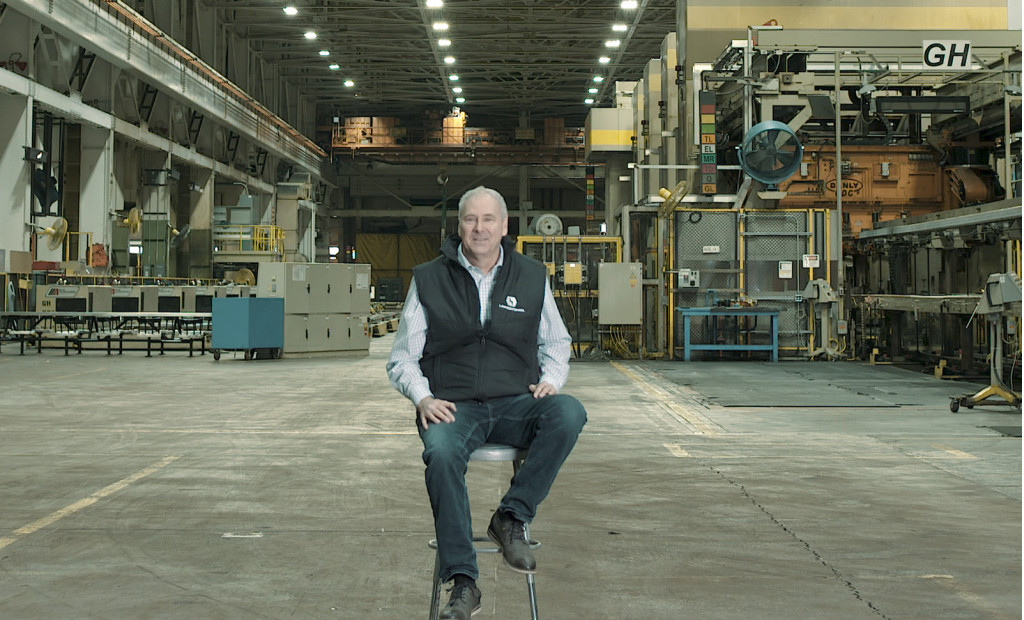 Lordstown Motors CEO Steve Burns in assembly plant
