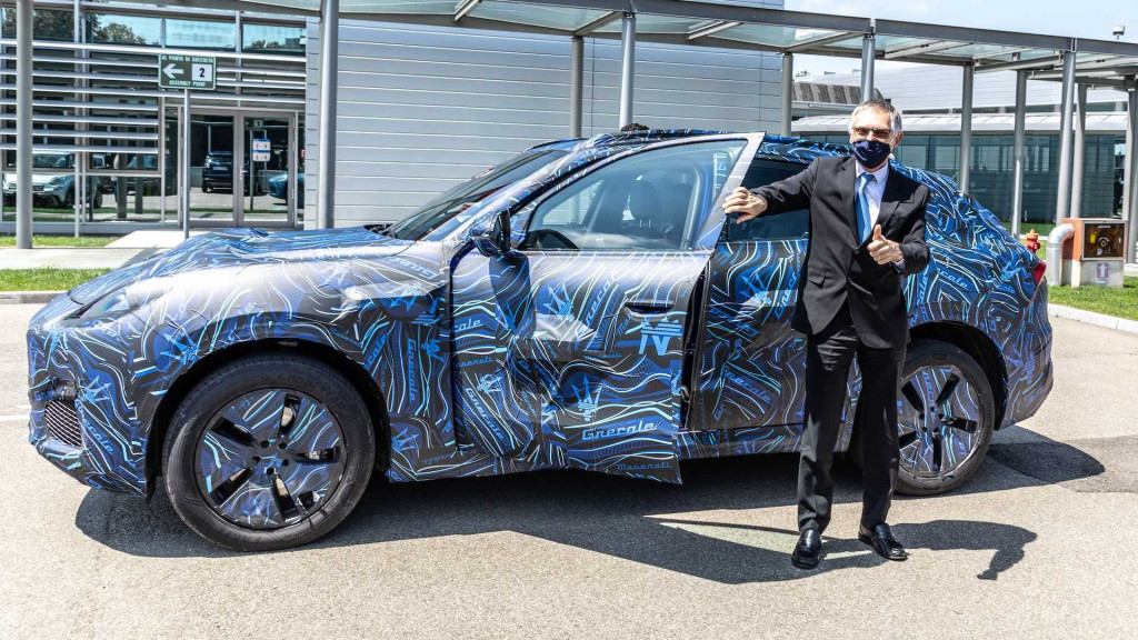 Stellantis CEO Carlos Tavares tests a Maserati Grecale prototype
