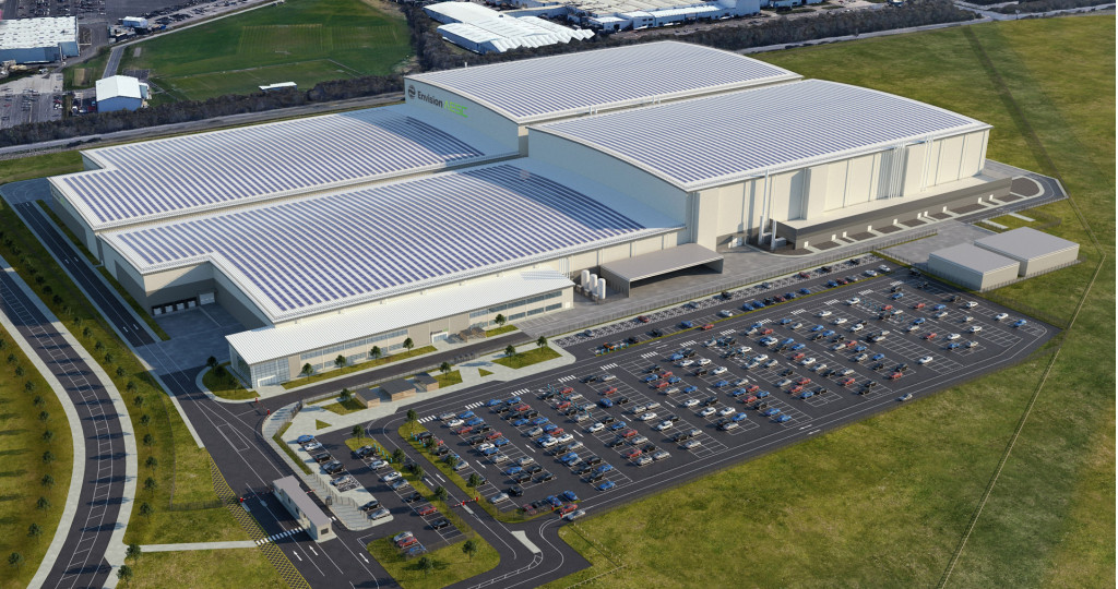 Artist's impression of Envision AESC battery plant to be built in Sunderland, United Kingdom