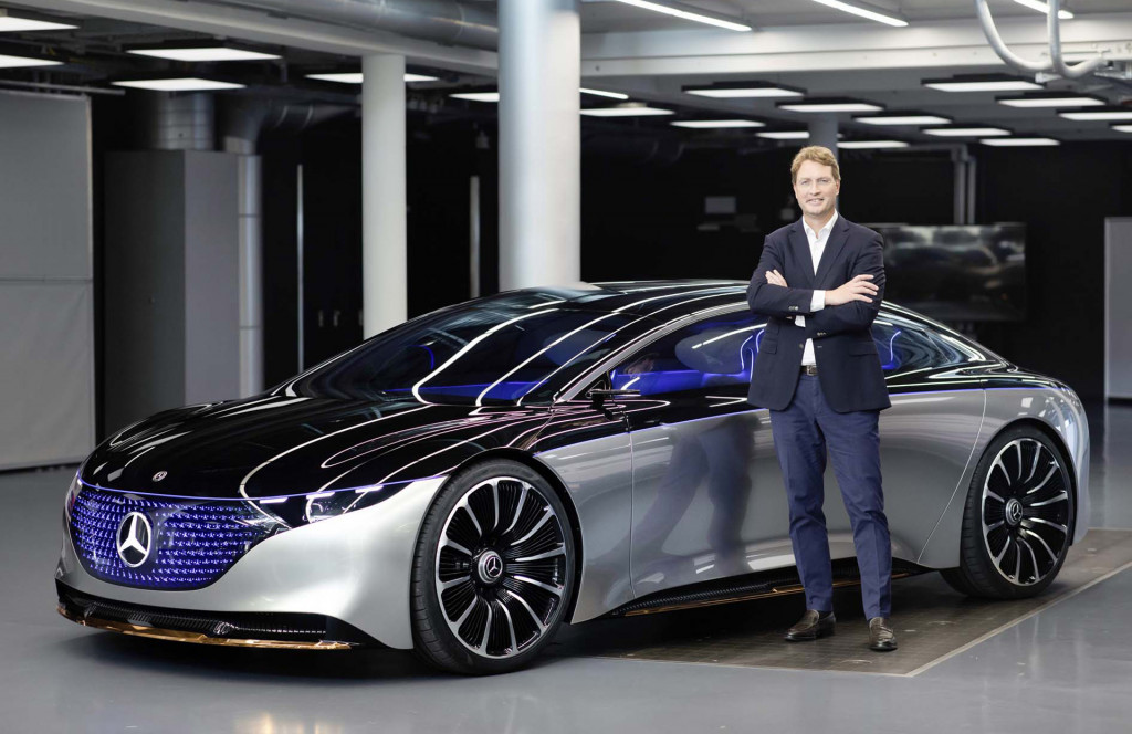 Ola Kaellenius with the Mercedes-Benz Vision EQS concept