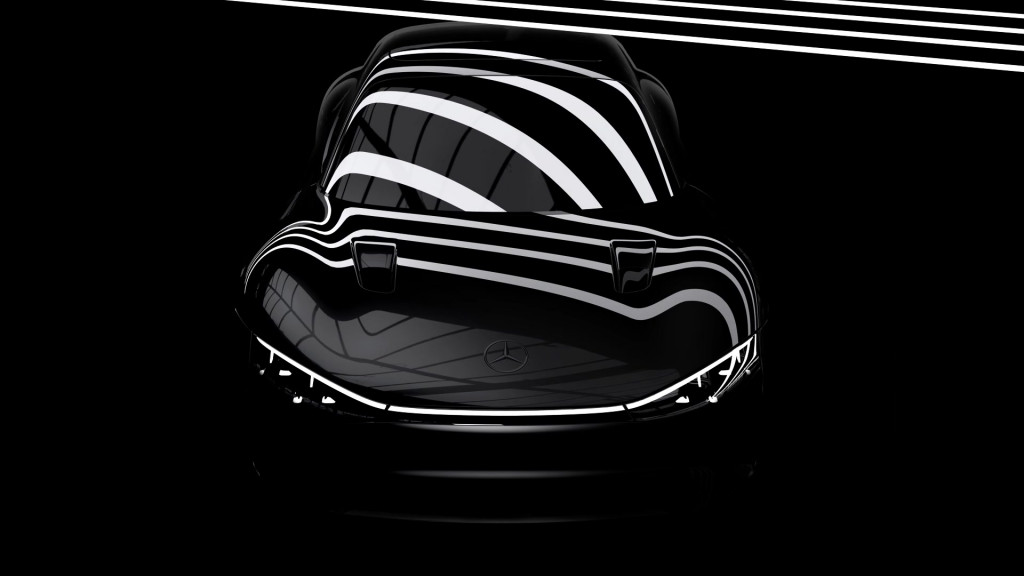 Teaser for Mercedes-Benz Vision EQXX concept debuting 2022