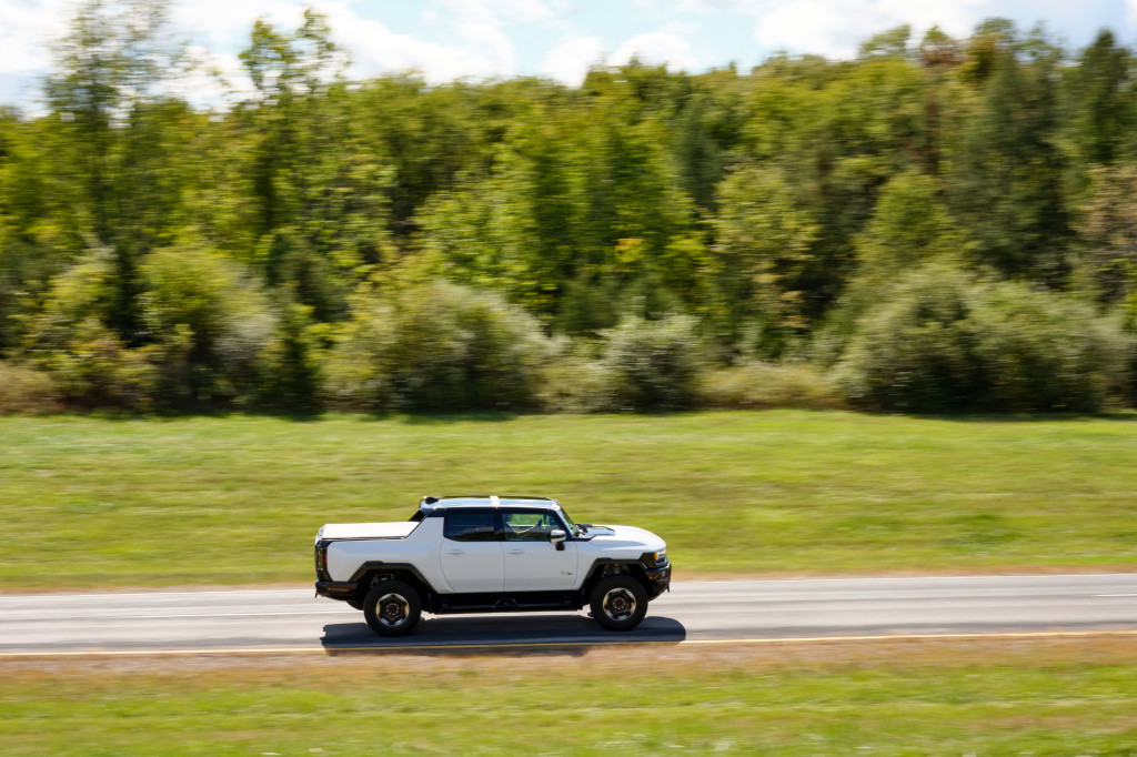 2022 GMC Hummer EV prototype, engineering drive, September 2022 at the Milford Proving Grounds