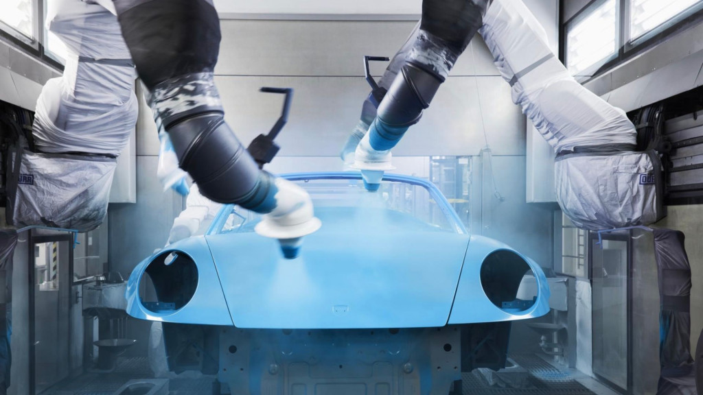 Porsche paint shop in Zuffenhausen, Germany