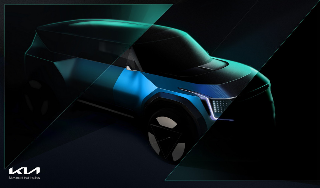 Teaser for Kia Concept EV9 debuting on November 17, 2021 Teaser for Kia Concept EV9 debuting on November 17, 2021