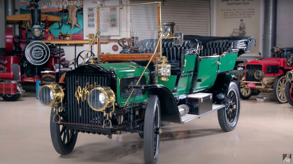 1909 White Model M steam car on Jay Leno's Garage