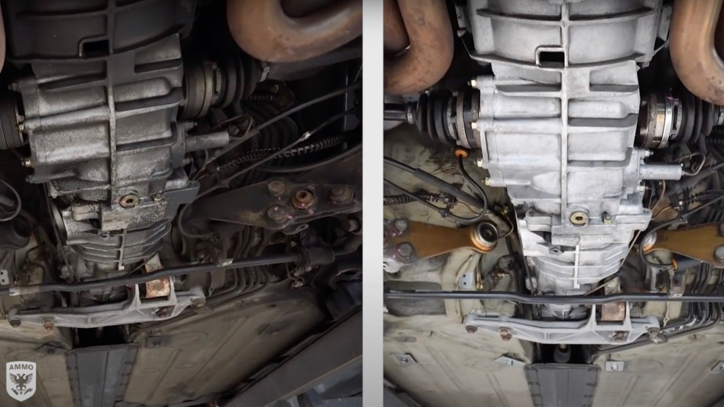 Ammo NYC cleans an engine bay with dry ice: Before and after