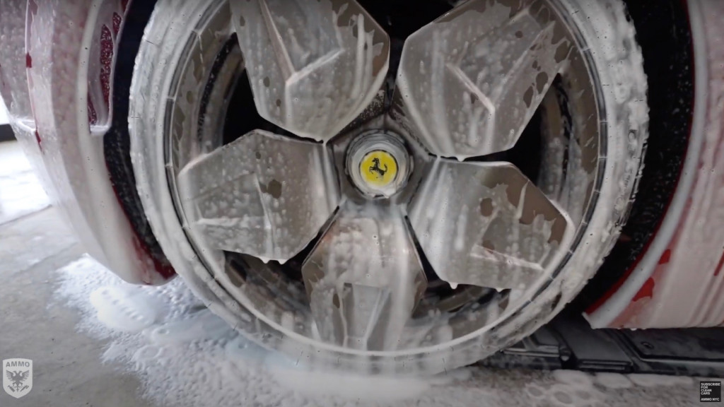 Glickenhaus Ferrari P4/5 gets washed and detailed (from Ammo NYC video)