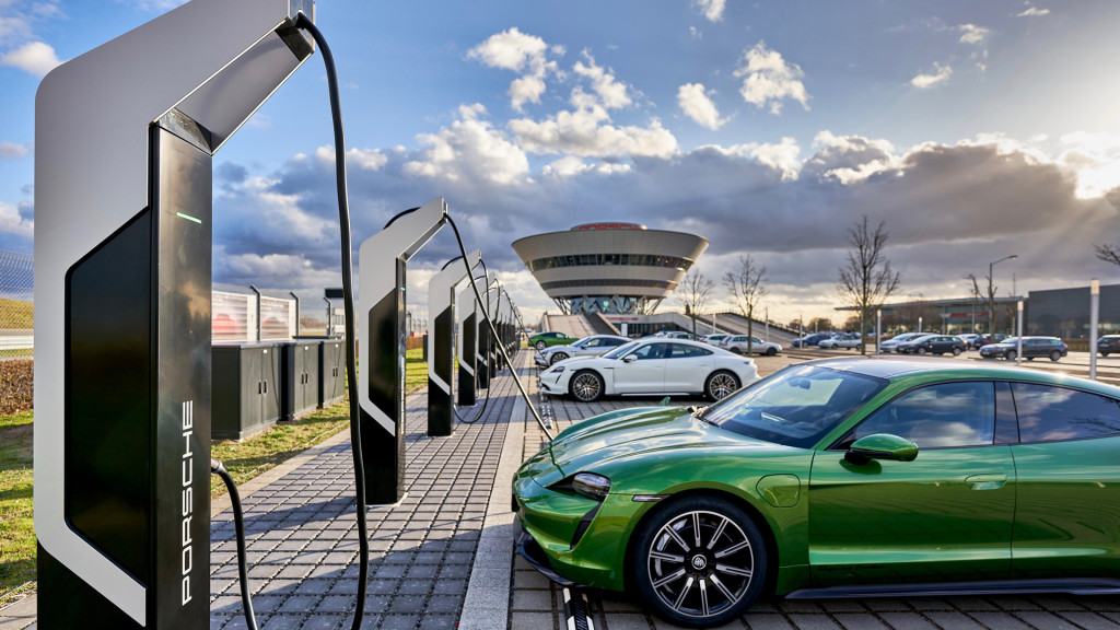 Porsche electric-vehicle charging station