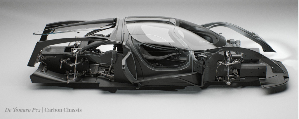 De Tomaso P72 carbon-fiber chassis