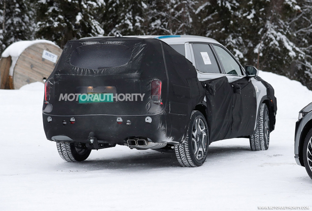 2023 Hyundai Palisade facelift spy shots - Photo credit: S. Baldauf/SB-Medien