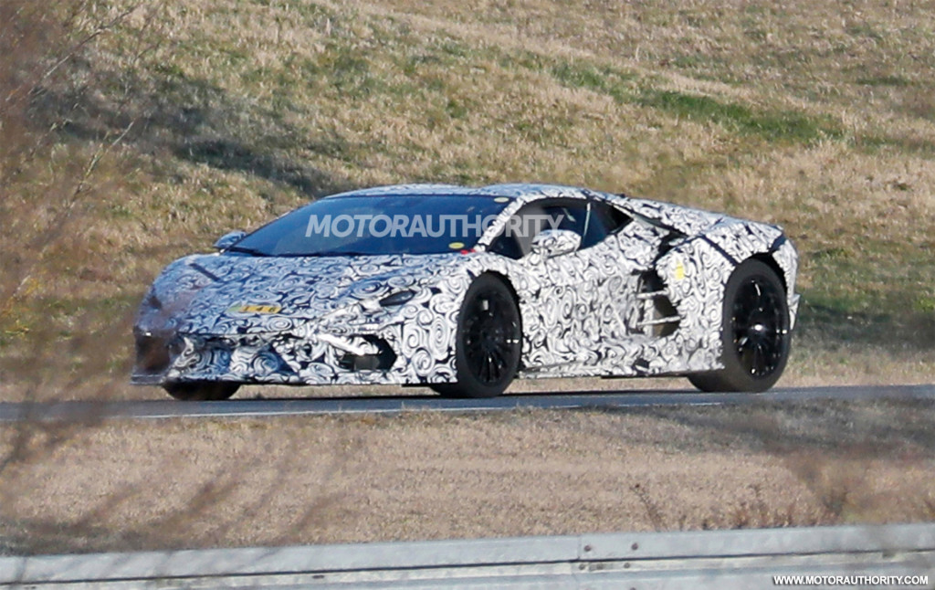 2023 Lamborghini Aventador successor spy shots - Photo credit: S. Baldauf/SB-Medien