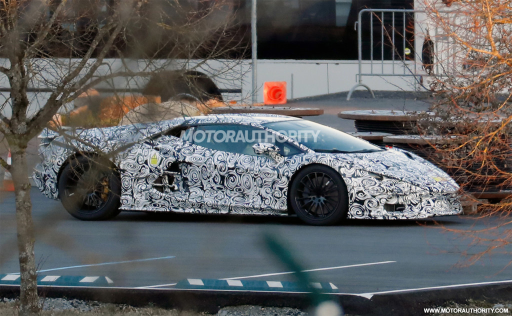 2023 Lamborghini Aventador successor spy shots - Photo credit: S. Baldauf/SB-Medien