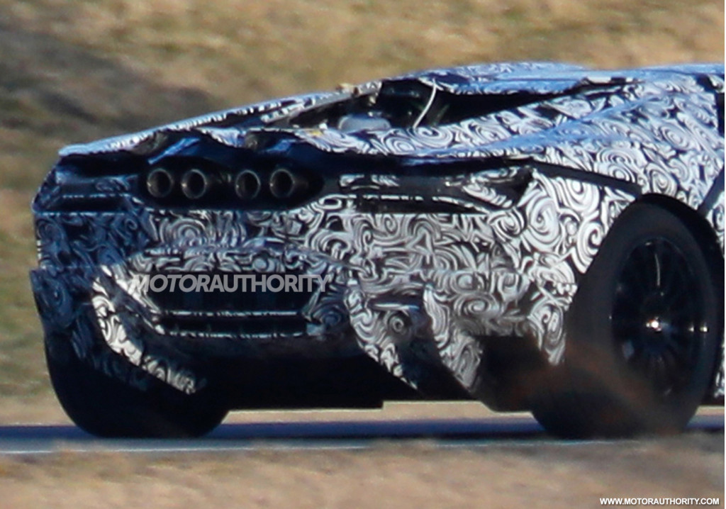 2023 Lamborghini Aventador successor spy shots - Photo credit: S. Baldauf/SB-Medien