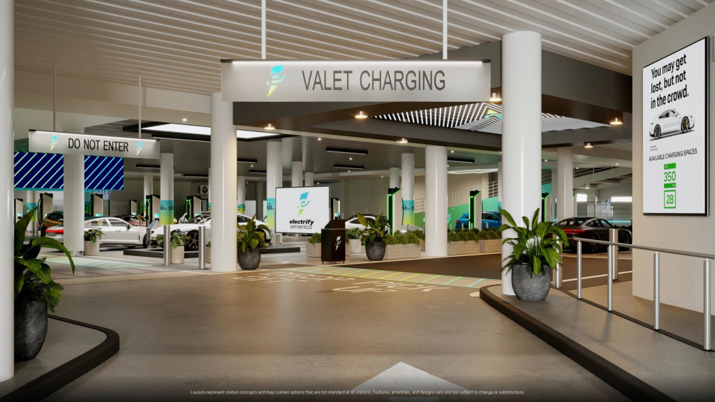 Electrify America upscale charging concepts