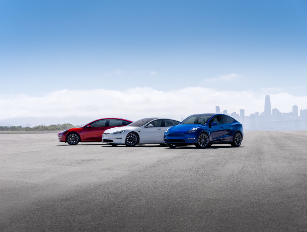 2022 Tesla lineup  (Courtesy of Tesla, Inc.)