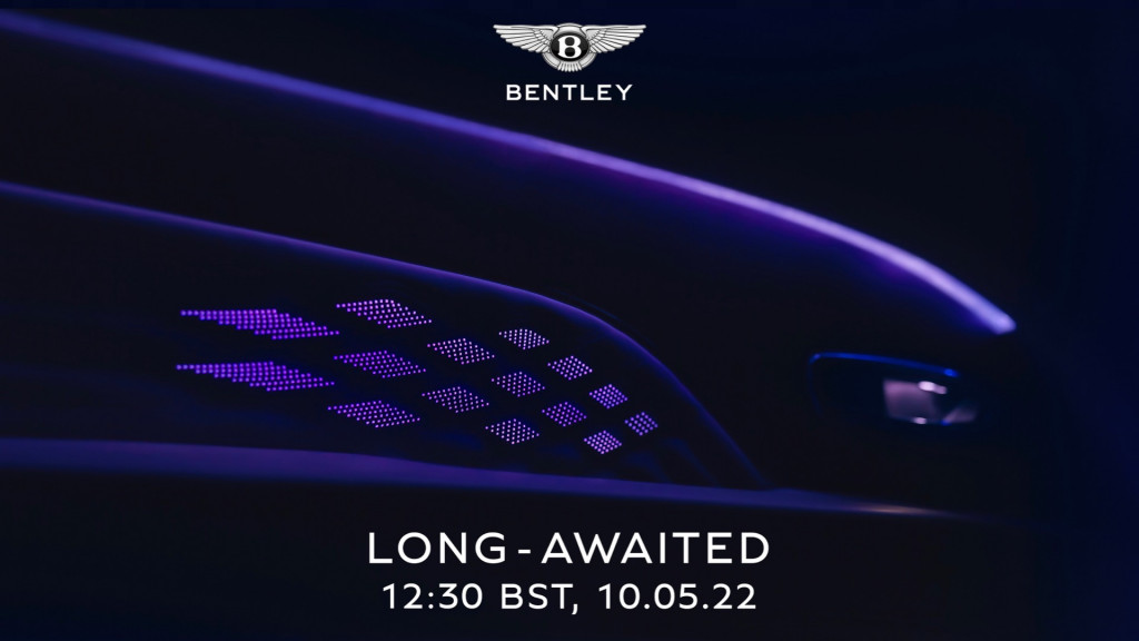 Teaser for new Bentley model debuting May 10, 2022 Teaser for new Bentley model debuting May 10, 2022