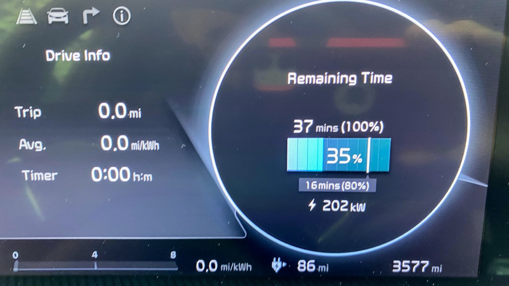 2022 Kia EV6 fast-charging
