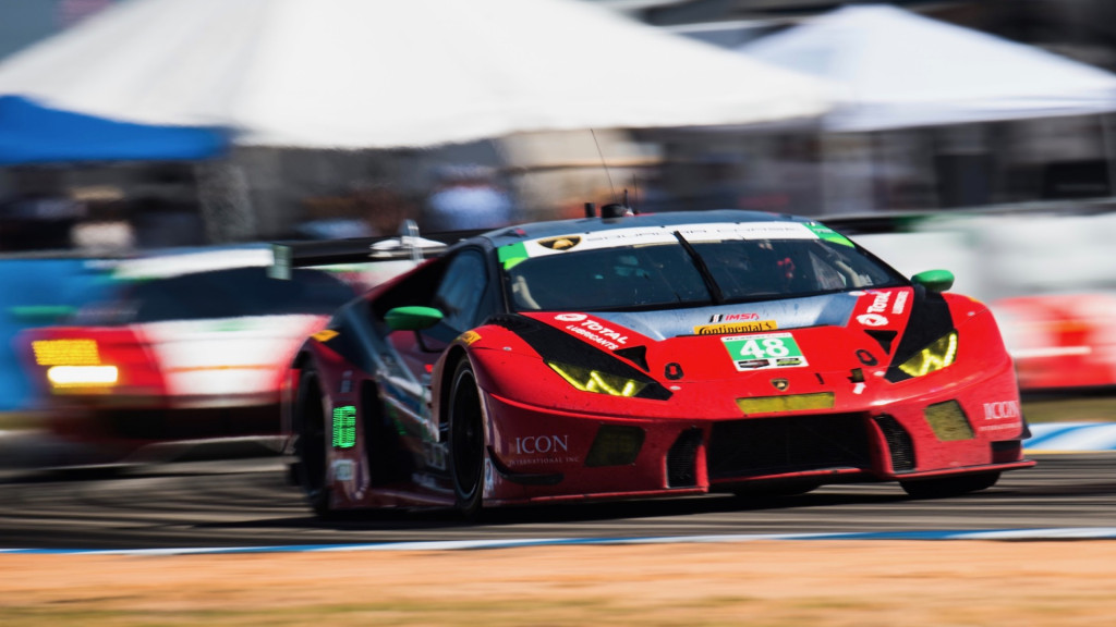 #48 Paul Miller Racing Lamborghini Huracán GT3 at the 2018 12 Hours of Sebring #48 Paul Miller Racing Lamborghini Huracán GT3 at the 2018 12 Hours of Sebring