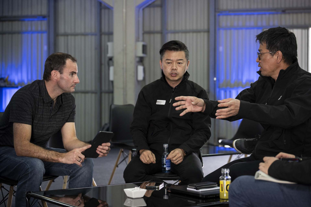 Green Car Reports interviewing Lexus chief engineer Takashi Watanabe