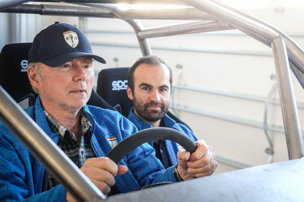 James Glickenhaus (left) in seating buck for Glickenhaus 008