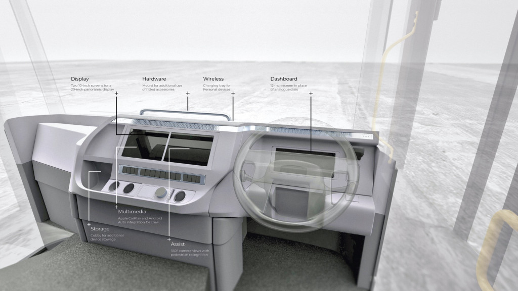 Lunaz upcycled recycling truck  -  based on Mercedes-Benz Econic garbage truck
