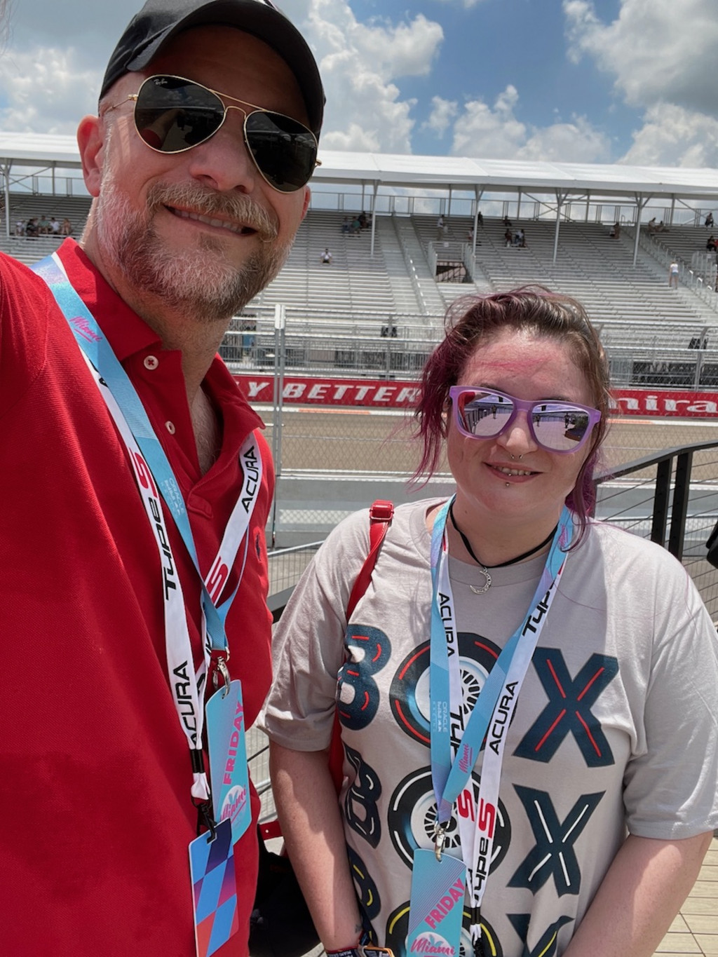 Megan's T-shirt got lots of approving nods during the Miami Grand Prix.