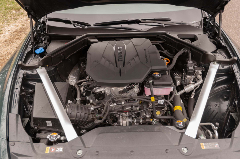 A new 2.5-liter turbo-4 spins out 300 hp