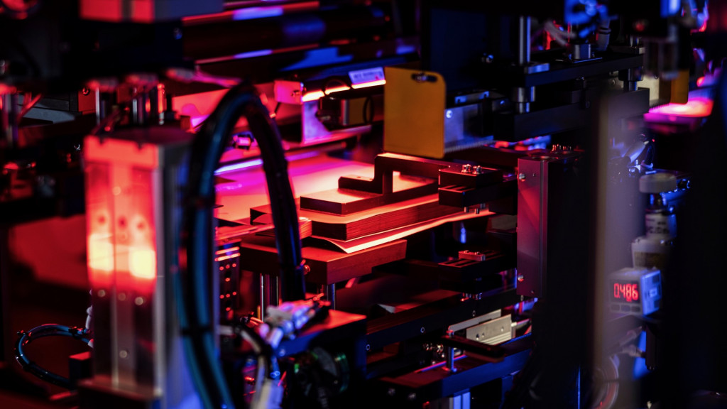 Solid Power stacking machine, part of pilot battery production line