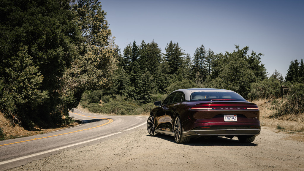 The Lucid Air Grand Touring boasts agile handling to go with its prodigious power. The Lucid Air Grand Touring boasts agile handling to go with its prodigious power.