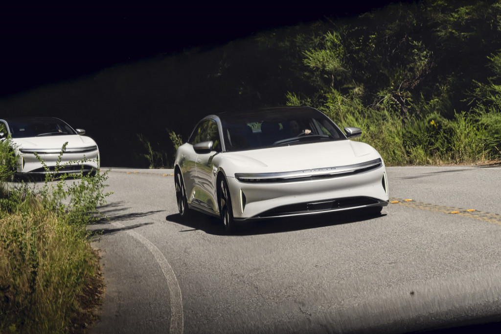 The Lucid Air Grand Touring Performance makes 1,050 hp and can hit 60 mph in just 2.6 seconds. The Lucid Air Grand Touring Performance makes 1,050 hp and can hit 60 mph in just 2.6 seconds.