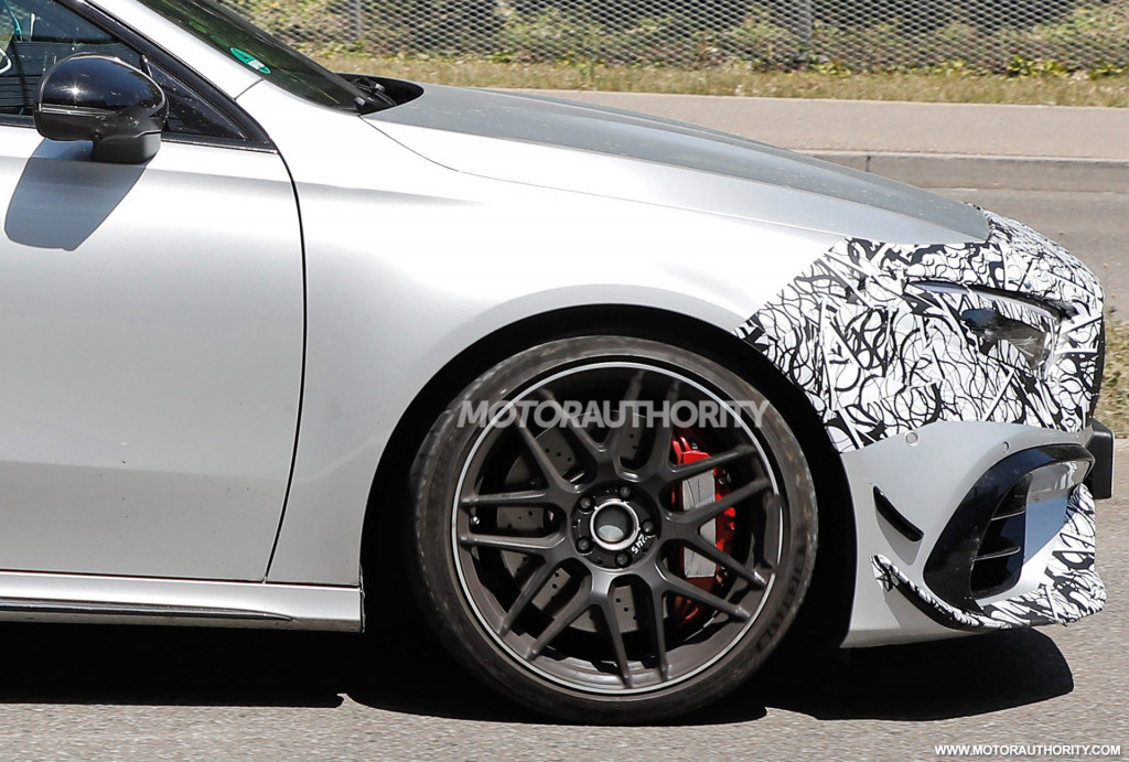 2023 Mercedes-Benz AMG A 45 Hatchback facelift spy shots - Photo credit: S. Baldauf/SB-Medien