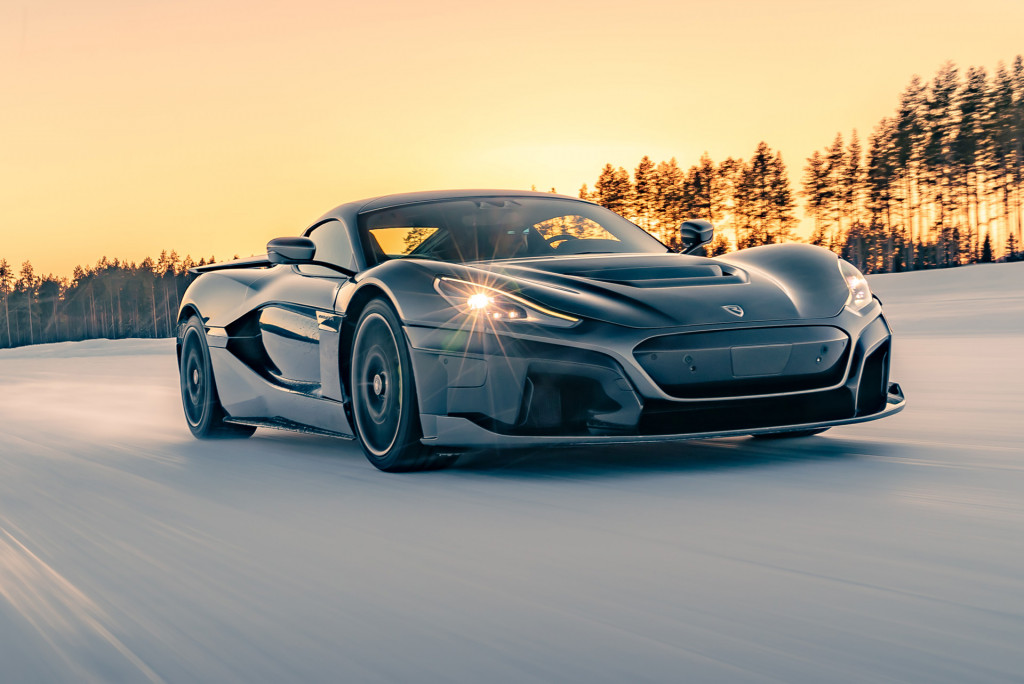 Rimac Nevera cold-weather testing in Sweden