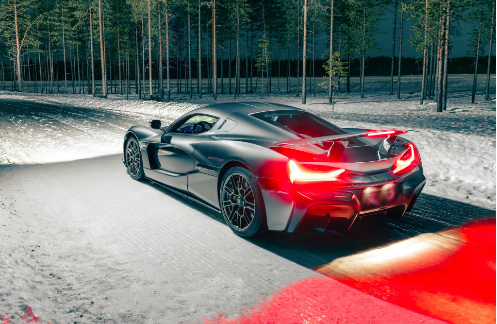 Rimac Nevera cold-weather testing in Sweden