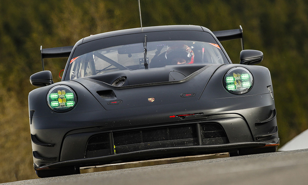 Teaser for 2023 Porsche 911 GT3 R race car