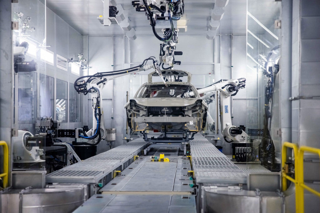 First Zeekr 001 rolls off the line at plant in Ningbo, China - October 2021