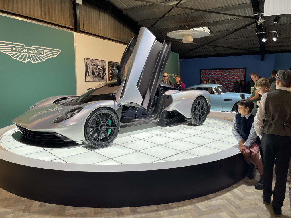 The Aston Martin Valhalla makes an appearance inside the Earls Court Motor Show in the Sky Cinema at the 2022 Goodwood Revival The Aston Martin Valhalla makes an appearance inside the Earls Court Motor Show in the Sky Cinema at the 2022 Goodwood Revival