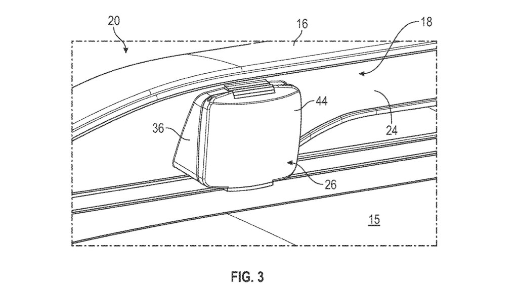Ford roof rail power outlet patent image Ford roof rail power outlet patent image