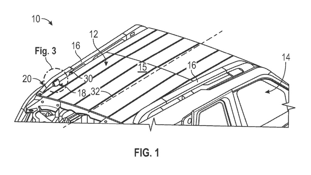 Ford roof rail power outlet patent image Ford roof rail power outlet patent image