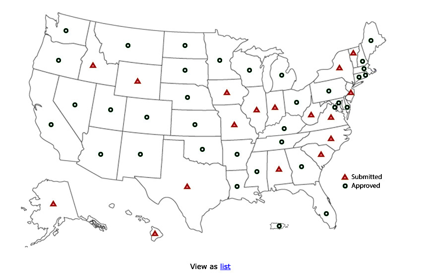 NEVI-approved states for national charging network - 9/14/2022