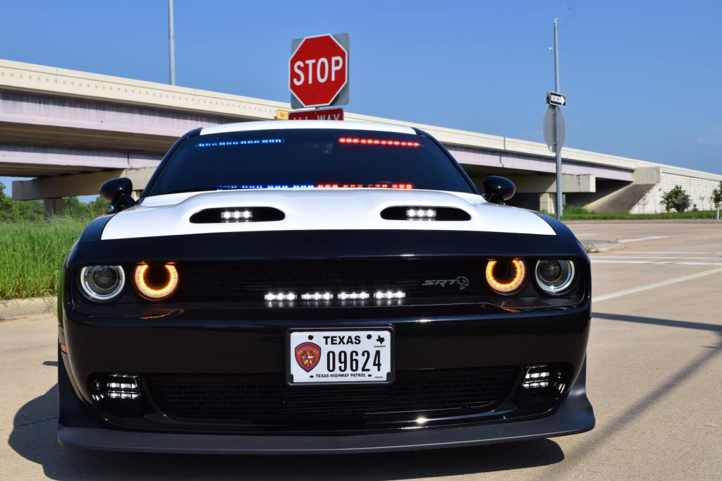 Texas Highway Patrol Dodge Challenger SRT Hellcat (photo via Facebook) Texas Highway Patrol Dodge Challenger SRT Hellcat (photo via Facebook)