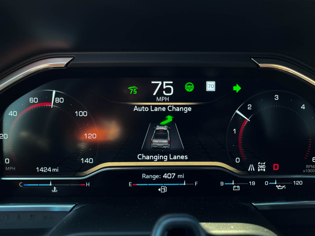 2022 GMC Sierra 1500 Denali Ultimate features Super Cruise, which can now automatically pass slow-moving traffic 2022 GMC Sierra 1500 Denali Ultimate features Super Cruise, which can now automatically pass slow-moving traffic