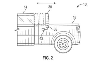 Ford patents bed-mounted cross member system