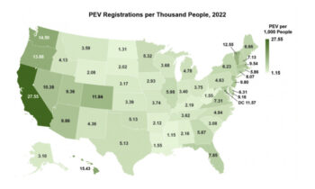 These 7 US states lead the nation in EV registrations