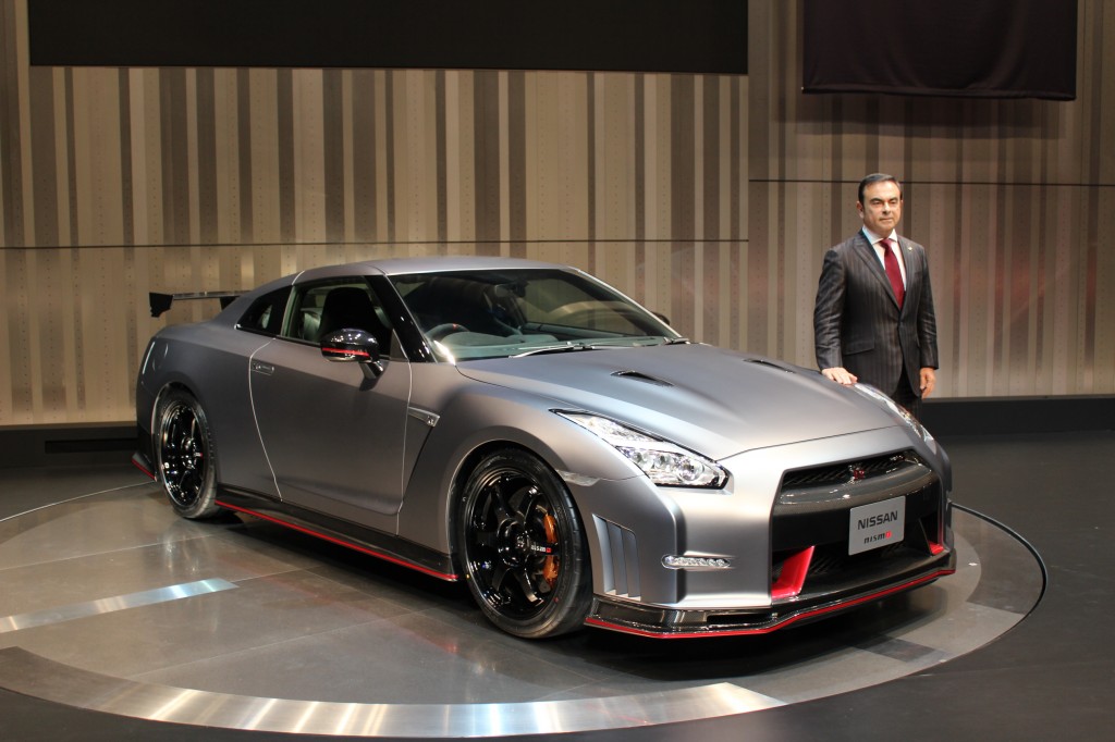 Nissan CEO Carlos Ghosn, introducing the 2015 Nissan GT-R NISMO prior to the 2013 Tokyo Motor Show Nissan CEO Carlos Ghosn, introducing the 2015 Nissan GT-R NISMO prior to the 2013 Tokyo Motor Show