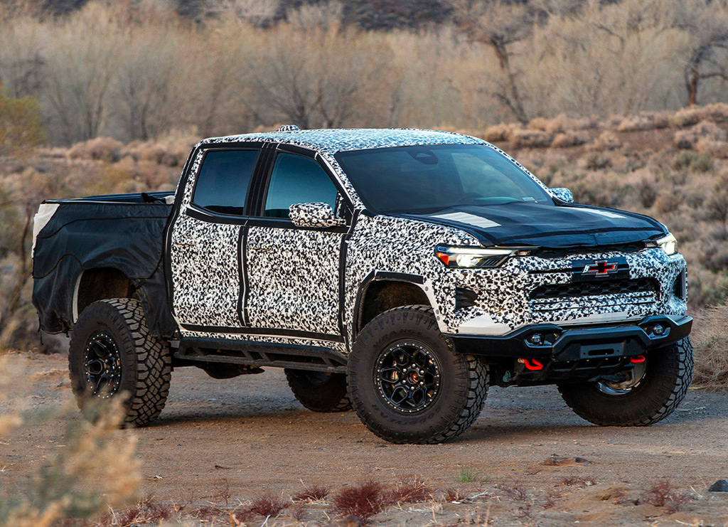 Teaser for 2024 Chevrolet Colorado ZR2 Bison debuting on May 31, 2023