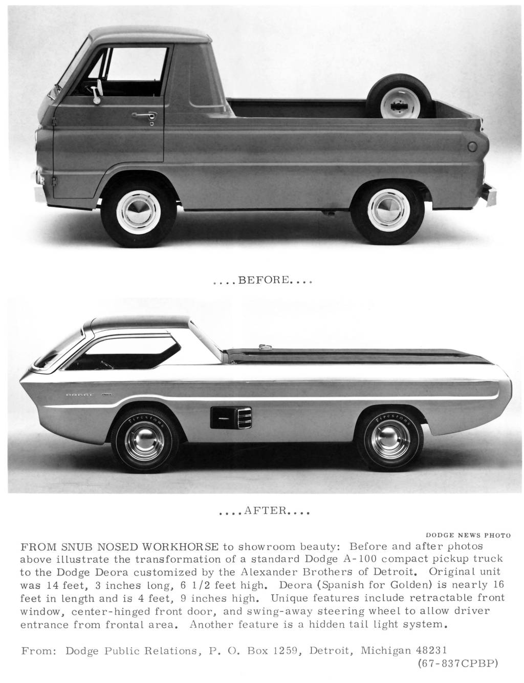 1967 Dodge Deora concept vehicle (Courtesy of Stellantis Media)
