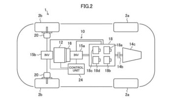 Mazda patents hybrid powertrain with rotary, 3 electric motors